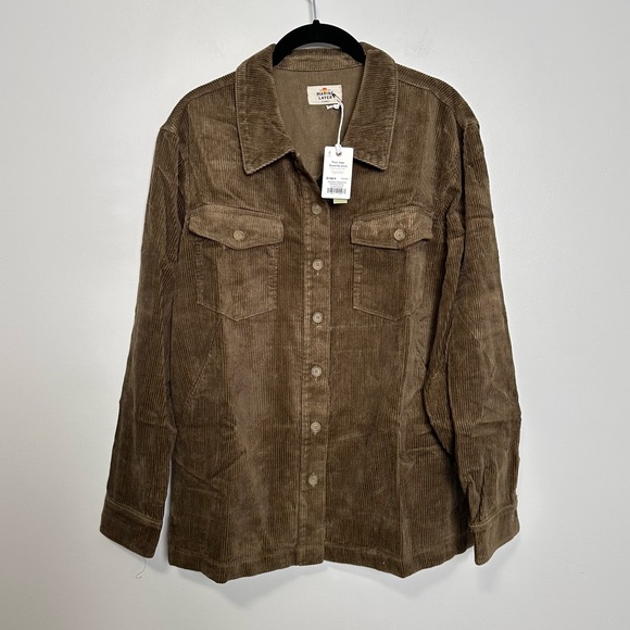 Marine Layer Jemma Overshirt Military Olive Shacket Shirt XS Hemp Organic Cotton - Picture 5 of 9